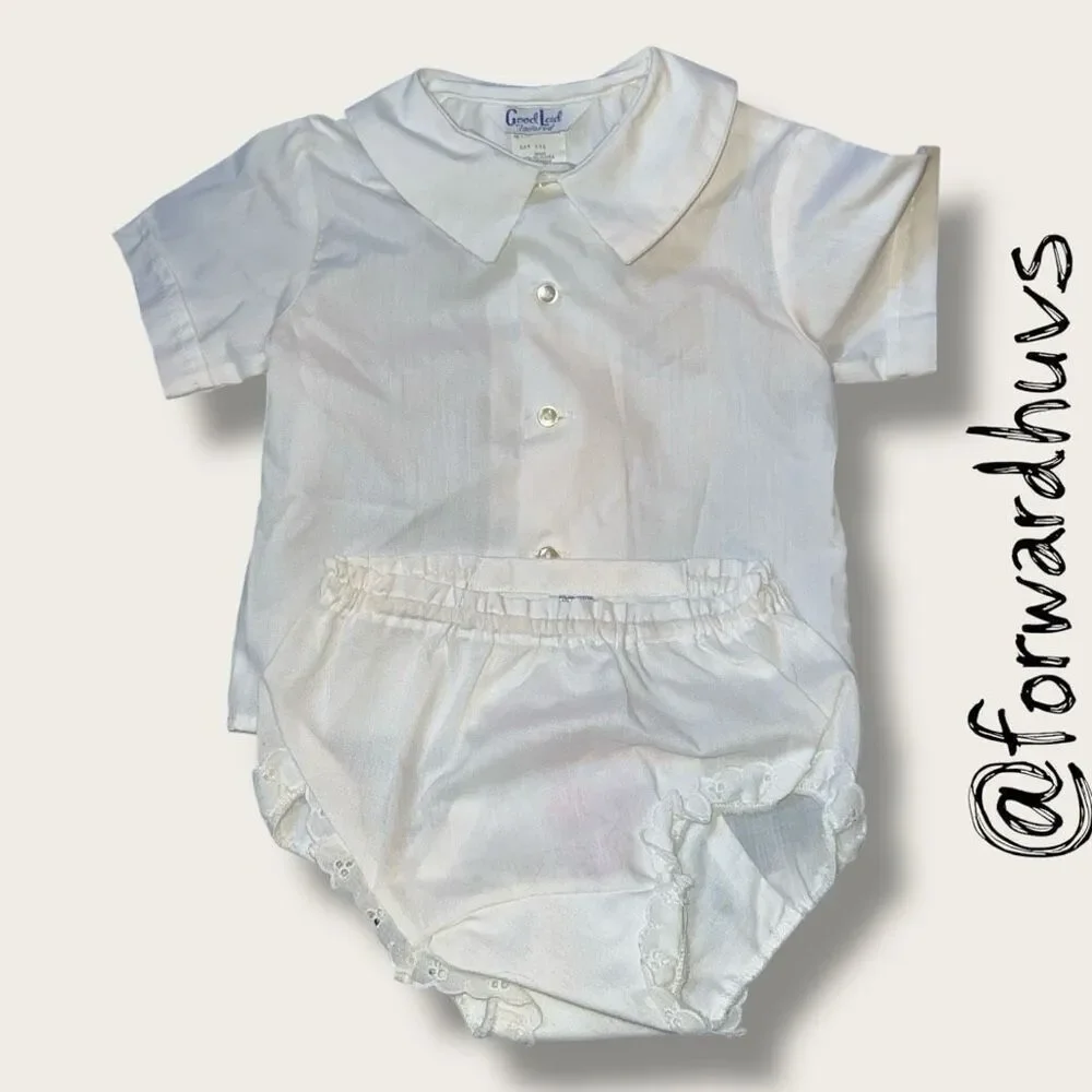 Good Lad Tailored 2-Piece Toddler Set – Size 3T – White – Vintage